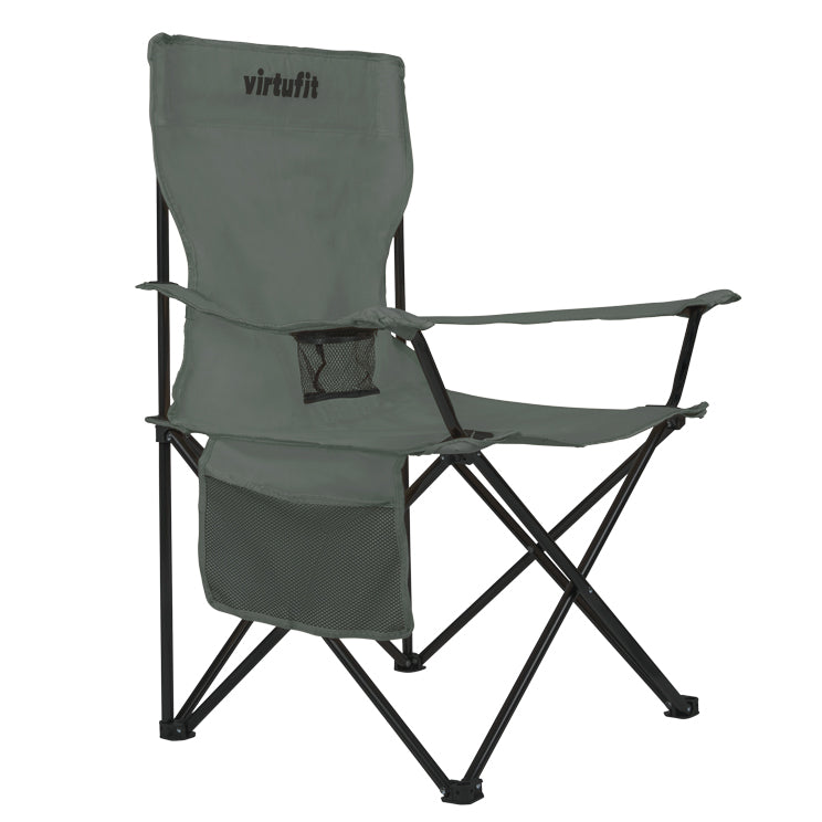 VirtuFit Foldable Camping Chair - Chaise de plage - Gris - Tweedekans
