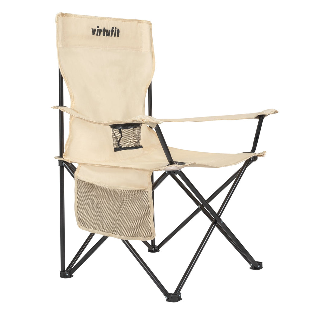 VirtuFit Foldable Camping Chair - Chaise de plage - Beige