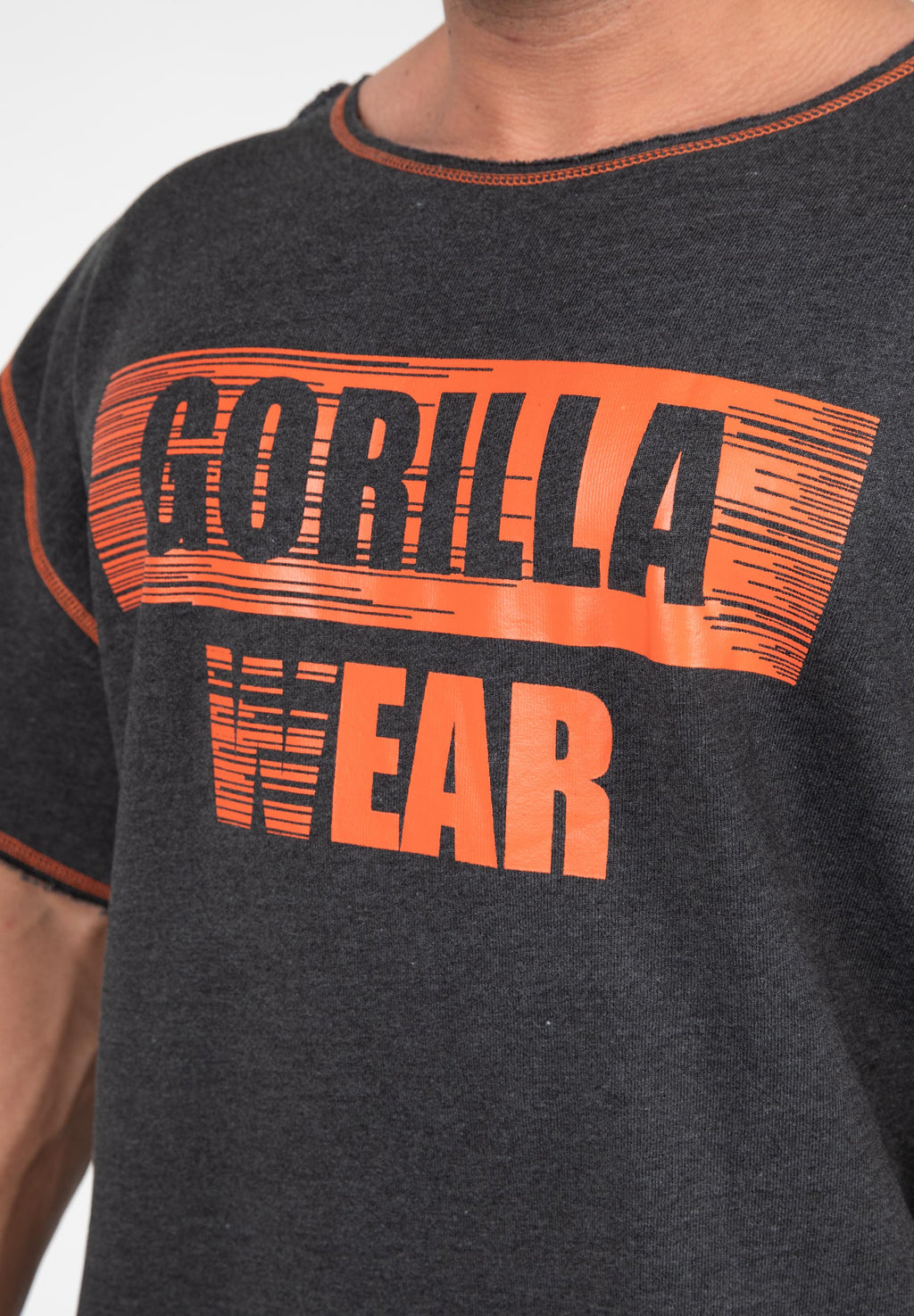 Gorilla Wear Wallace Workout Top - Gris/Orange