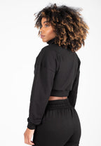 Gorilla Wear Ocala Cropped Half-Zip Sweatshirt - Noir