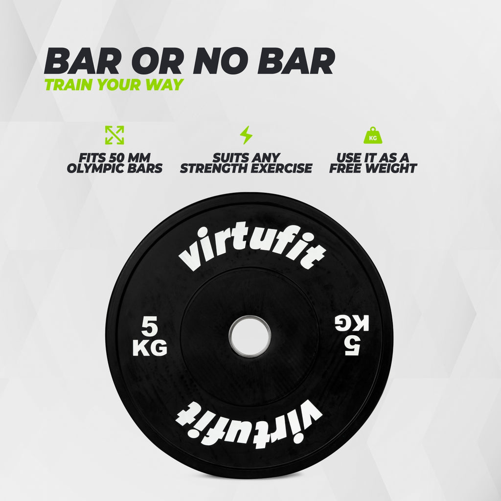 VirtuFit Bumper Plate - Olympische Halterschijf van Rubber - 50 mm - 5 kg