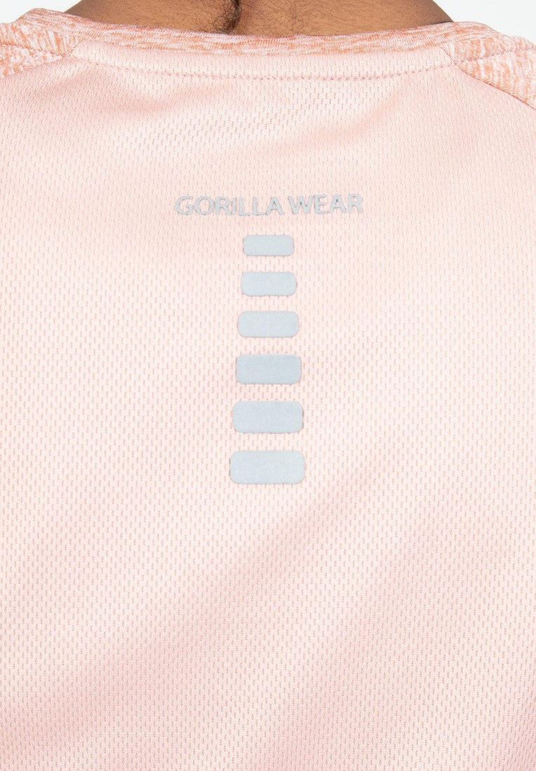 Gorilla Wear Monetta Performance T-Shirt - Salmon Rose