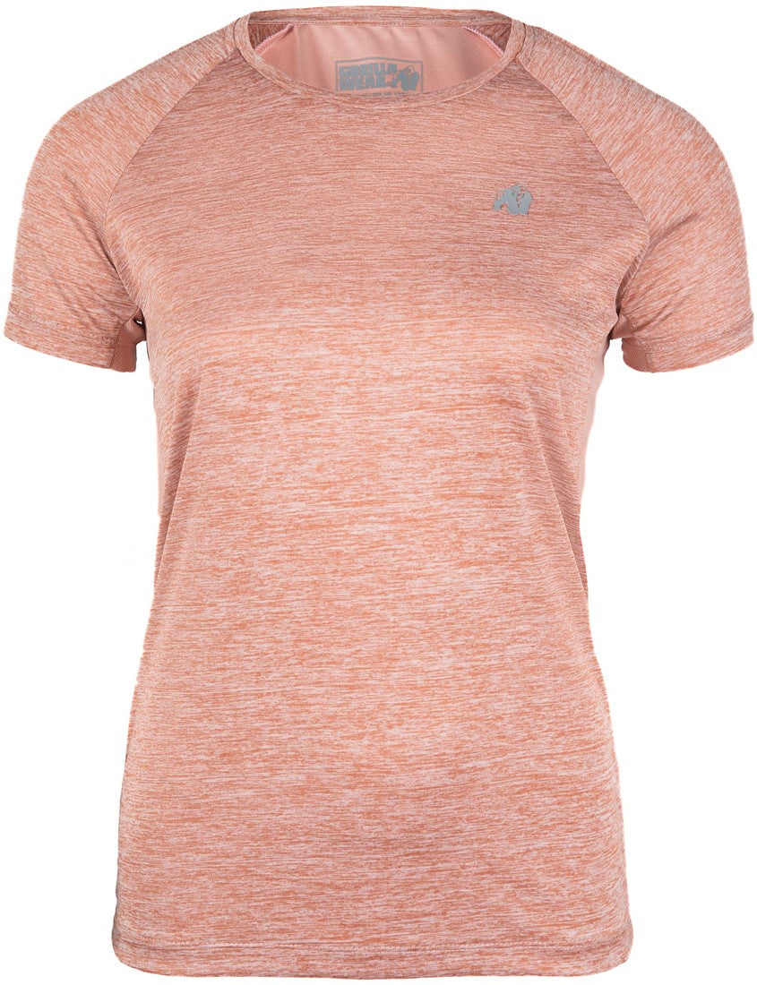 Gorilla Wear Monetta Performance T-Shirt - Salmon Rose