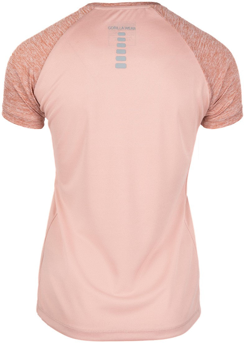 Gorilla Wear Monetta Performance T-Shirt - Salmon Rose