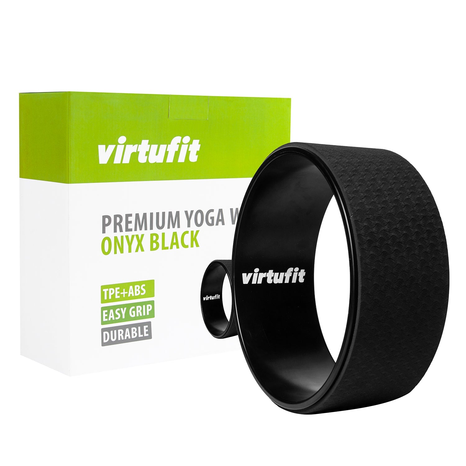 Roue de yoga VirtuFit Premium - 33 cm - Noir Onyx - Tweedekans