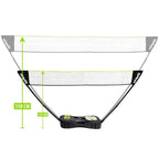 VirtuFit 2-en-1 Portable Badminton et Tennis Set - Comprend un étui et des raquettes - Tweedekans