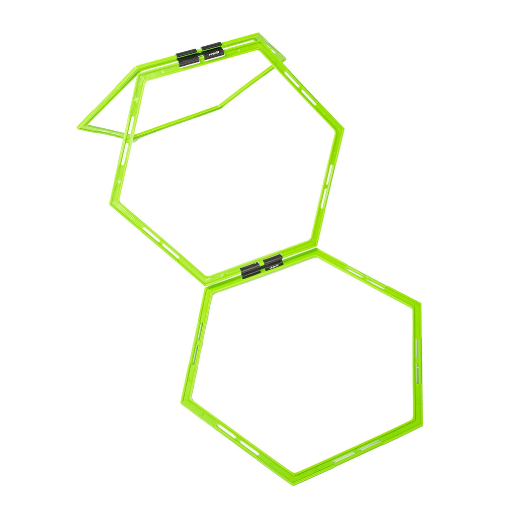 VirtuFit Hexagon Agility Grid - Speed Ladder - 6 Pieces - Comprend un sac de rangement - Tweedekans