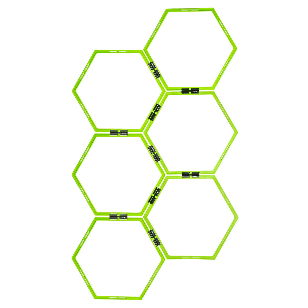 VirtuFit Hexagon Agility Grid - Speed Ladder - 6 Pieces - Comprend un sac de rangement - Tweedekans