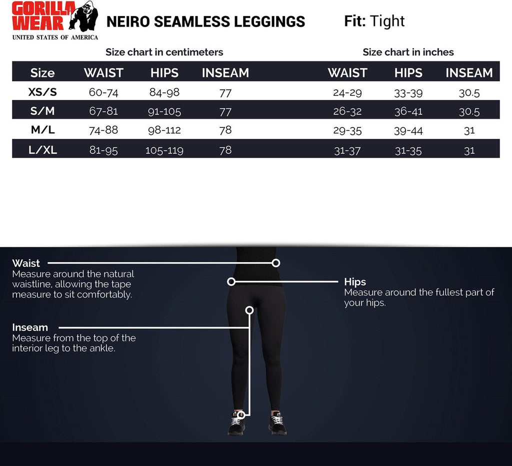 Gorilla Wear Neiro Seamless Leggings - Zwart