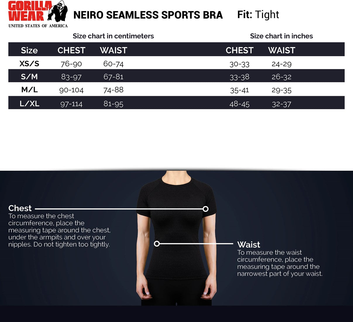 Neiro Seamless Sports Bra - Noir