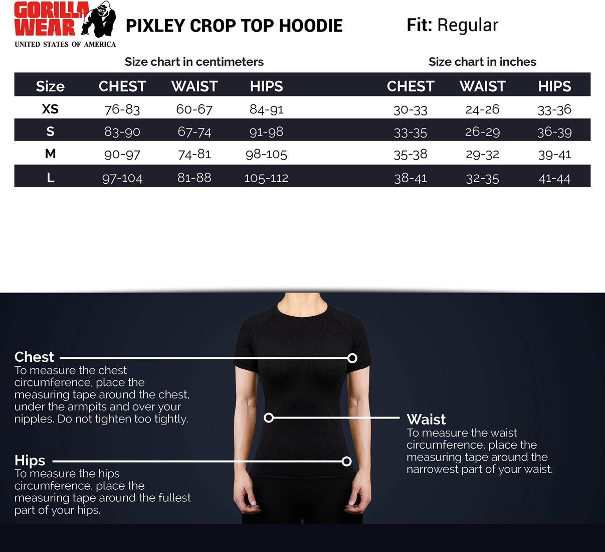 Gorilla Wear Pixley Crop Top Hoodie - Grijs