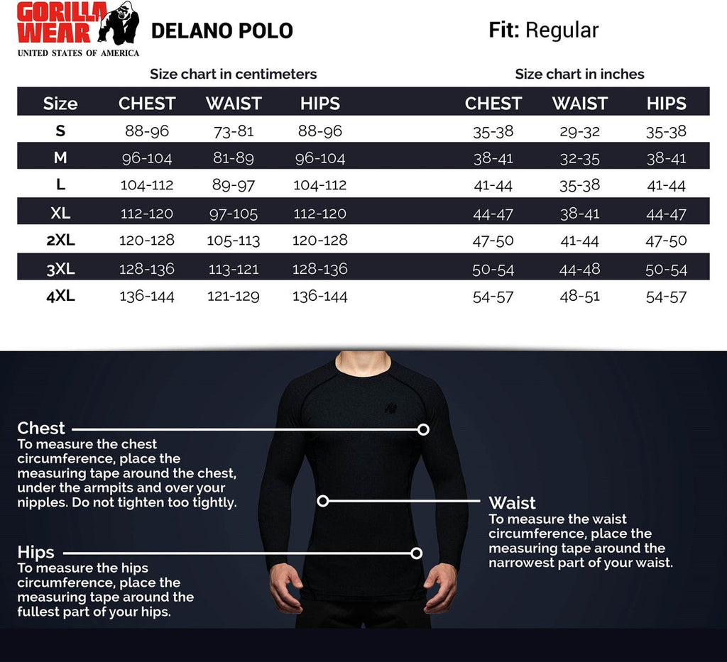 Gorilla Wear Delano Polo - Noir/Blanc