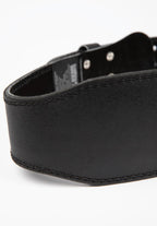 Gorilla Wear 4 Inch Padded Leather Lifting Belt - Noir/Rouge
