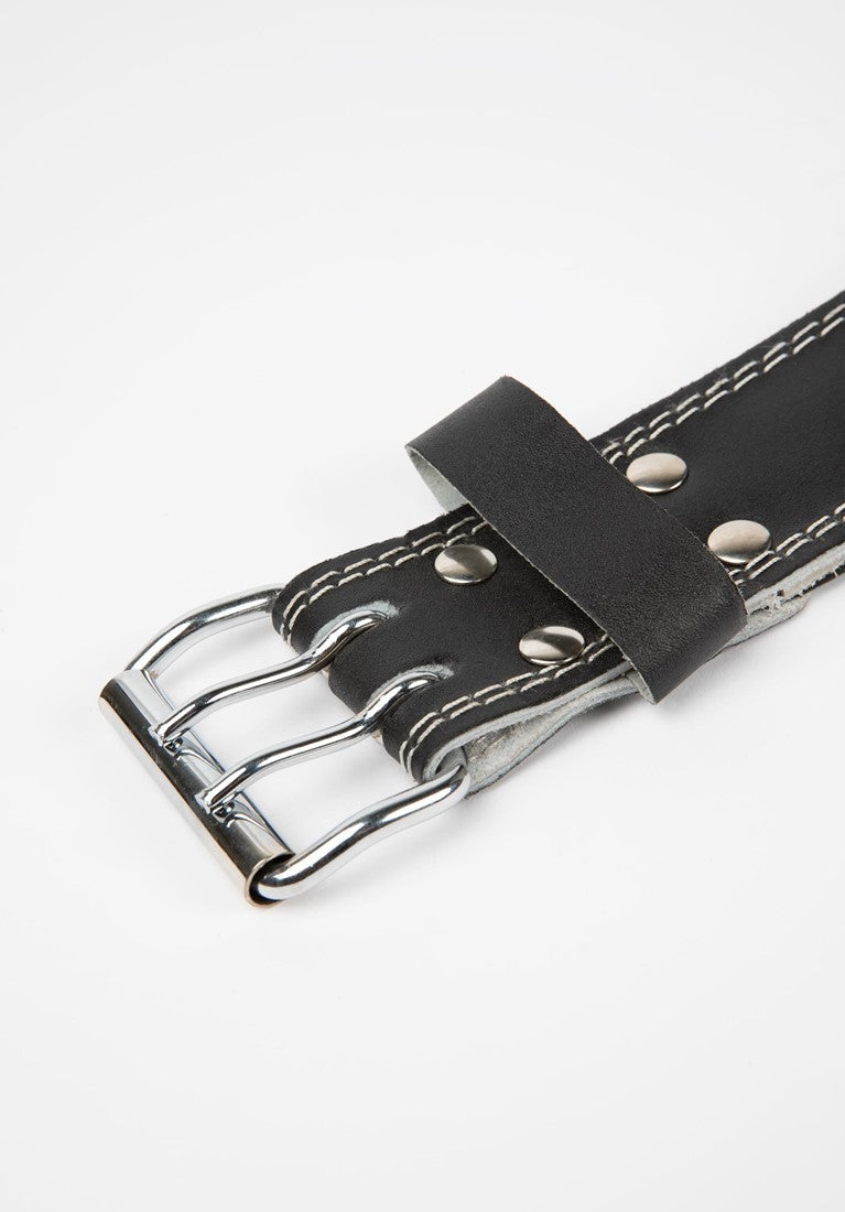 Gorilla Wear 6 Inch Padded Leather Lifting Belt - Noir/Noir