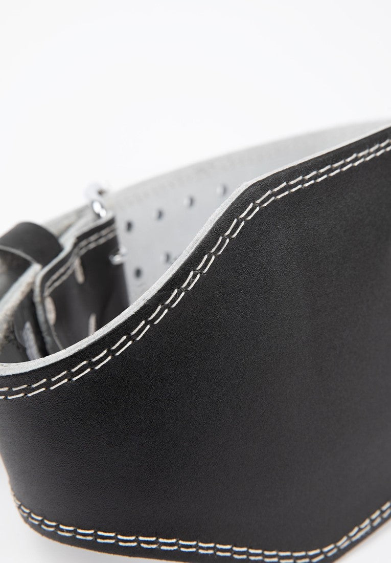 Gorilla Wear 6 Inch Padded Leather Lifting Belt - Noir/Noir