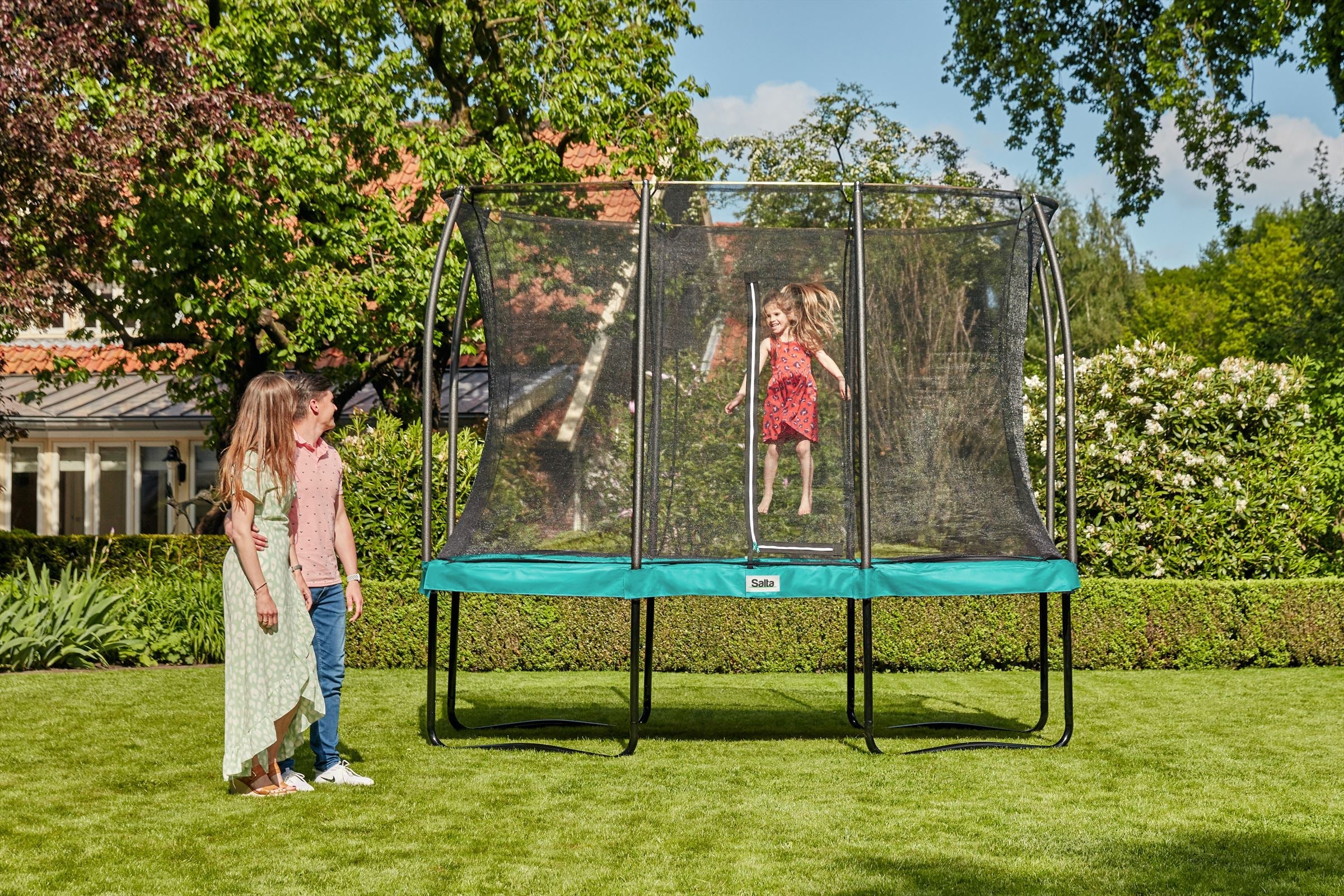 Salta Comfort Edition Trampoline met Veiligheidsnet - 366 x 244 cm - Groen