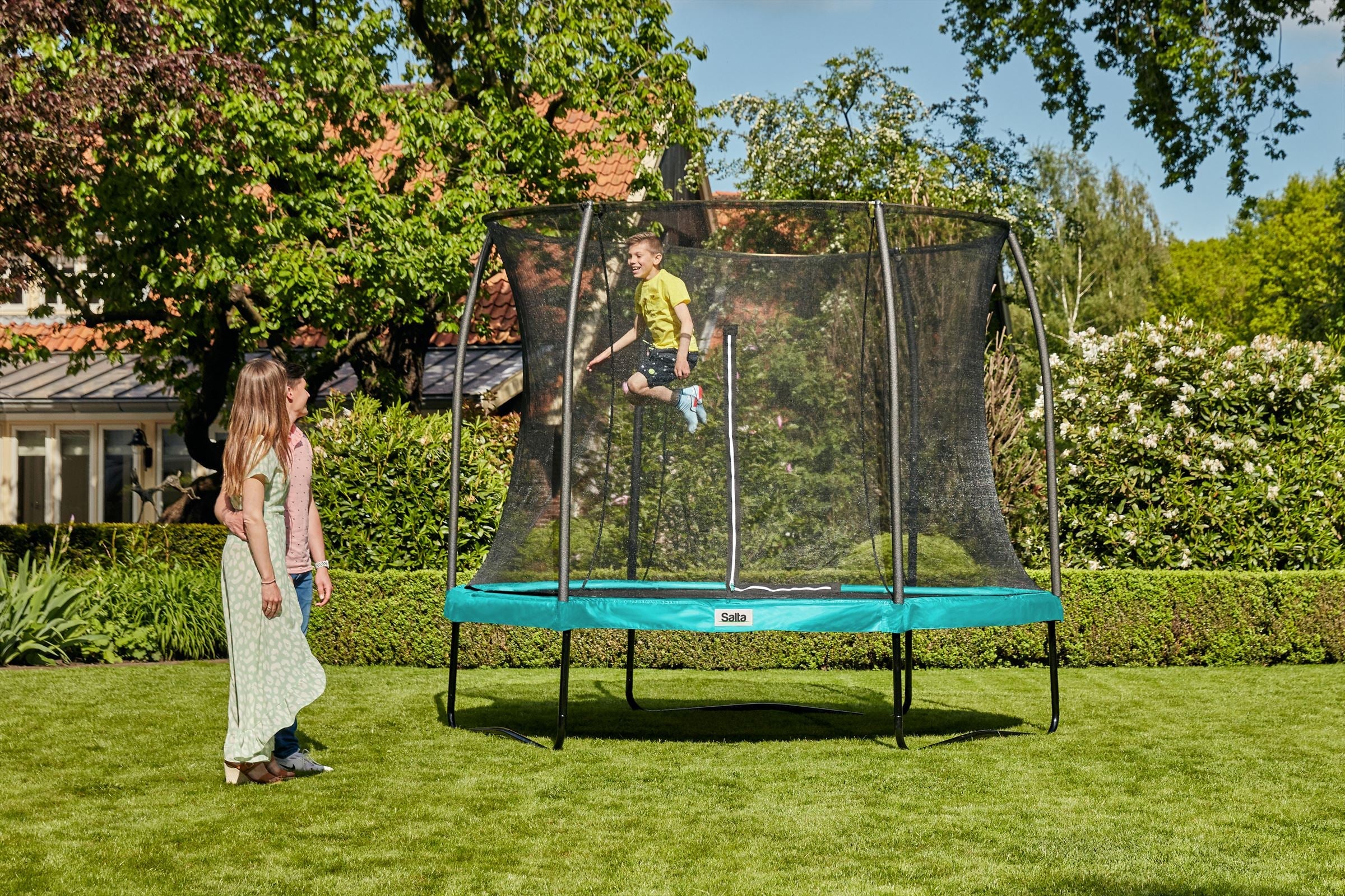 Salta Comfort Edition Trampoline met Veiligheidsnet - 251 cm - Groen