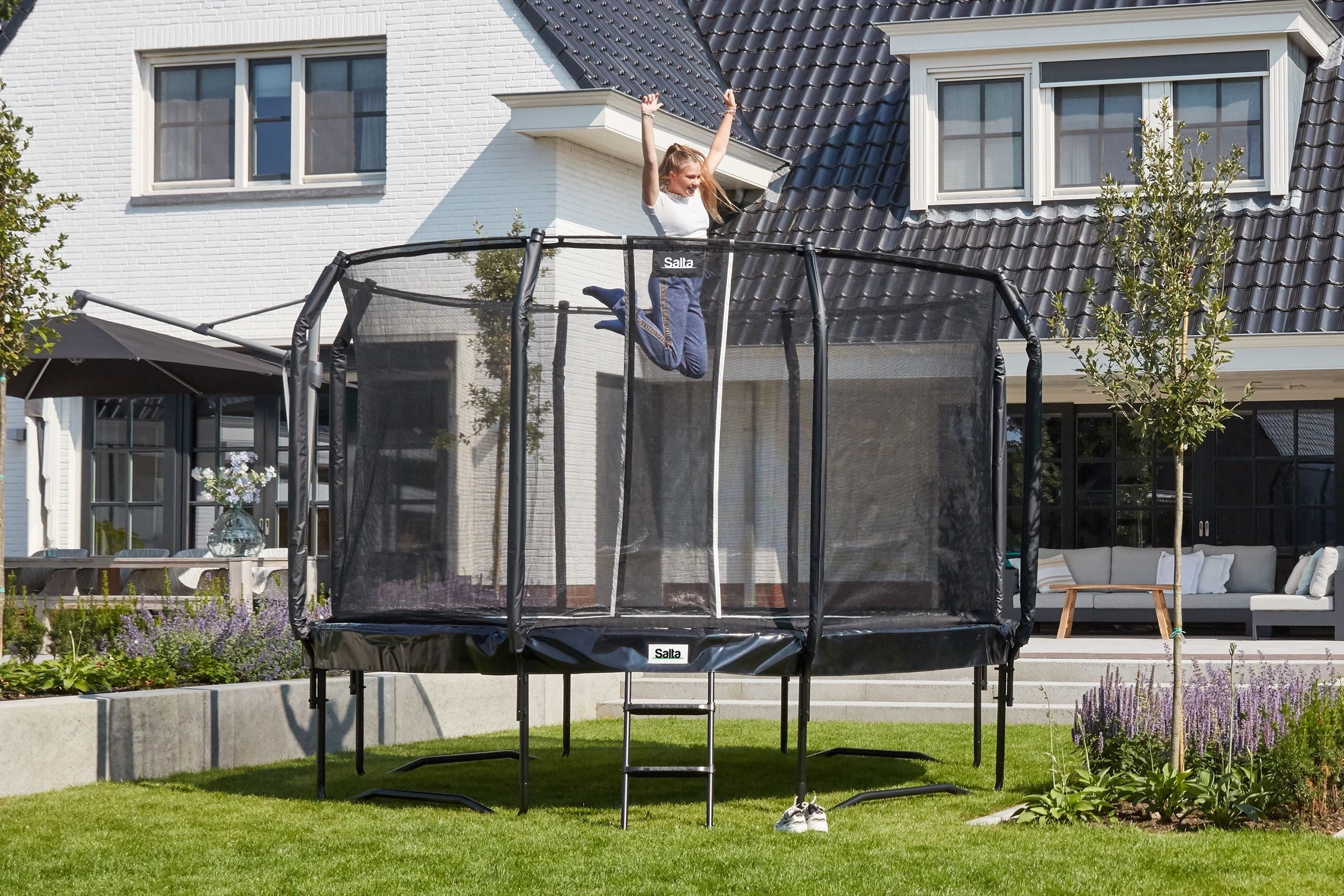 Salta First Class Trampoline met Veiligheidsnet - 251 cm - Zwart