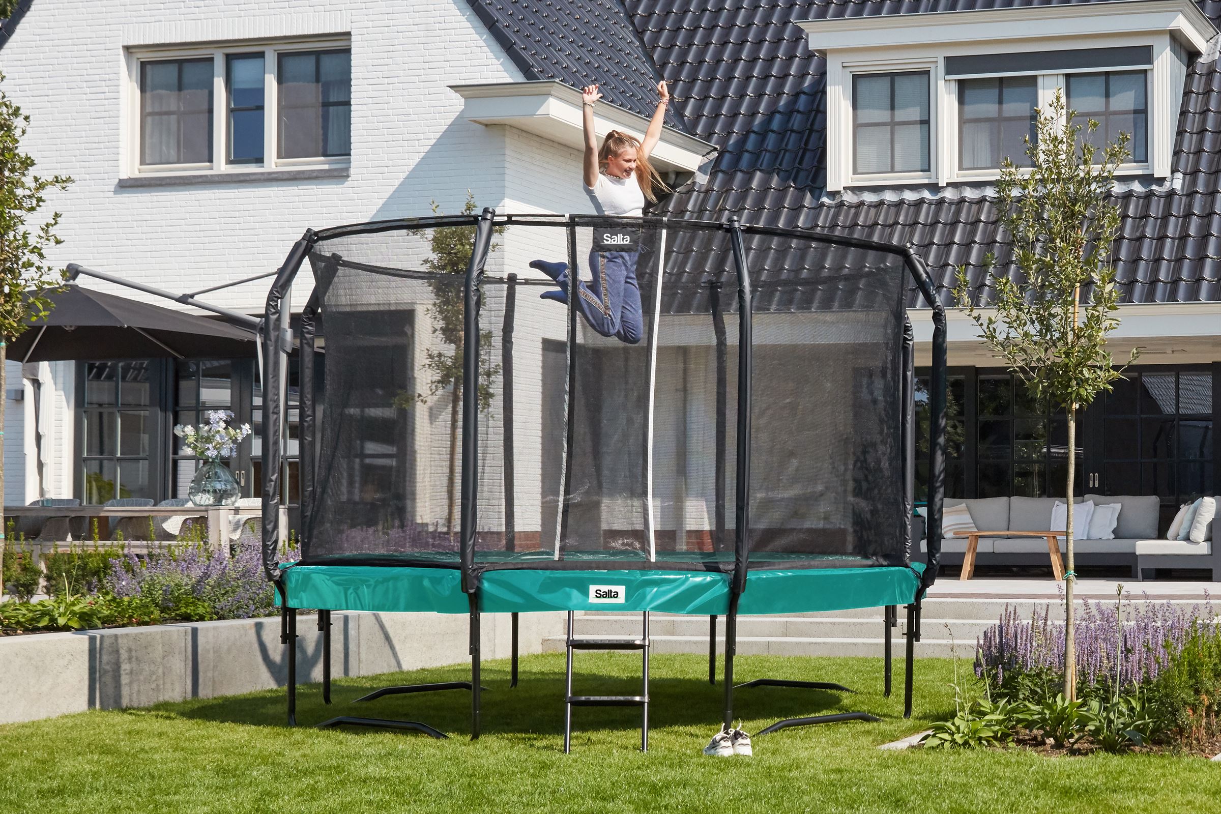 Salta First Class Trampoline met Veiligheidsnet - 305 cm - Groen