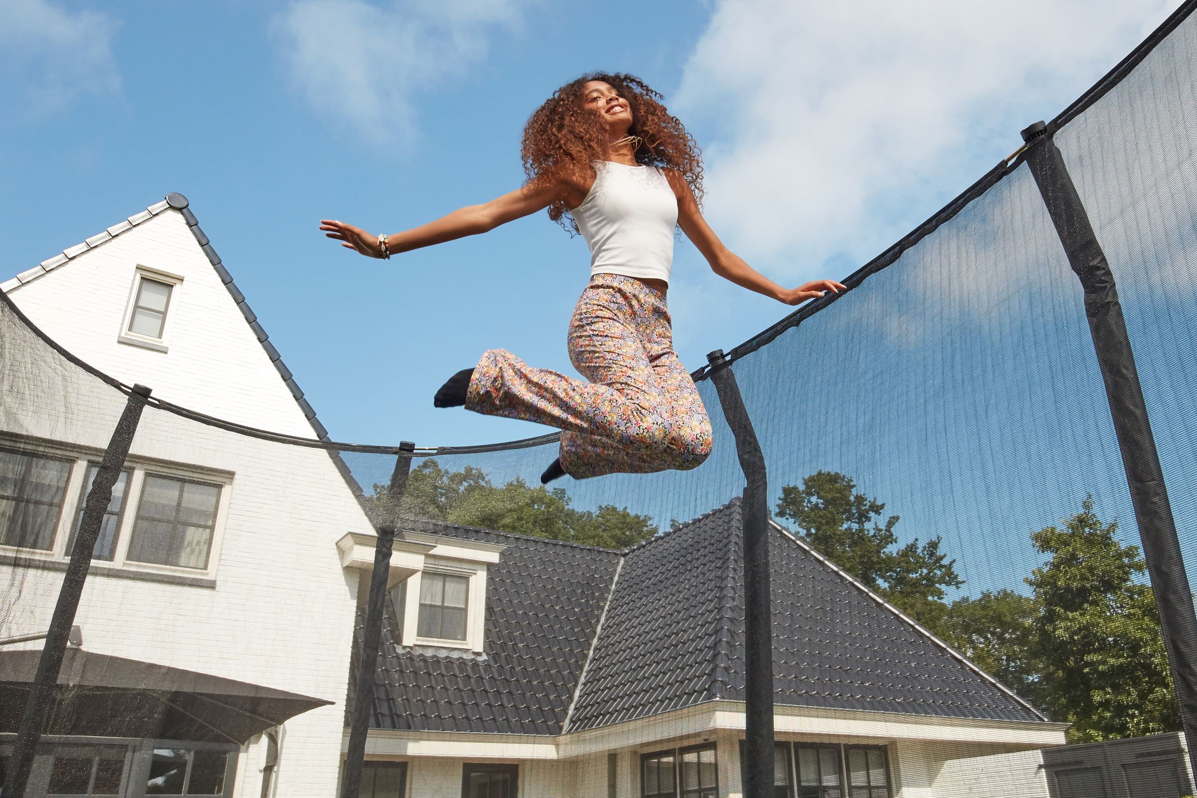 Salta First Class Trampoline met Veiligheidsnet - 427 cm - Groen