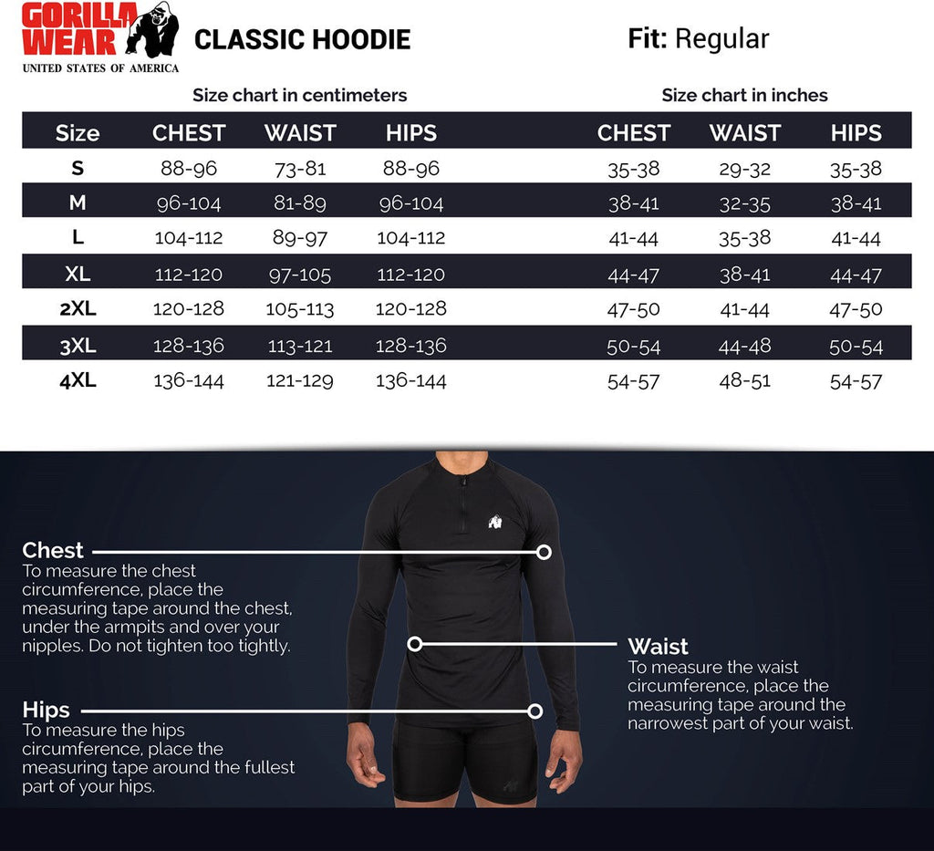 Gorilla Wear Classic Hoodie - Noir