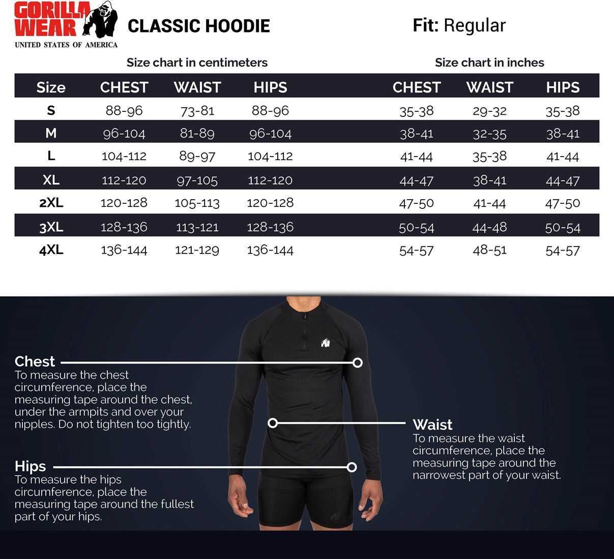 Gorilla Wear Classic Hoodie - Noir