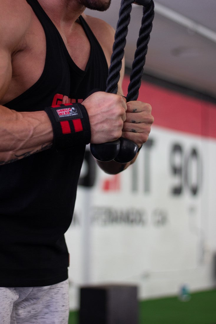 Gorilla Wear Wrist Wraps Ultra - Noir/Rouge