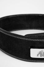 Gorilla Wear 4 Inch Leather Lever Belt - Noir