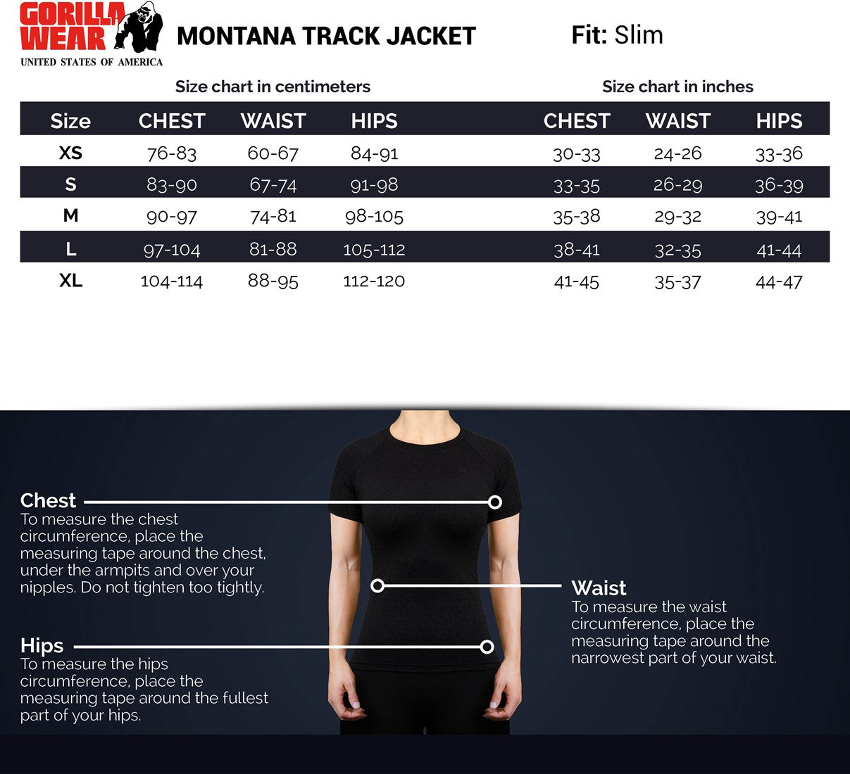 Gorilla Wear Montana Track Jacket - Noir