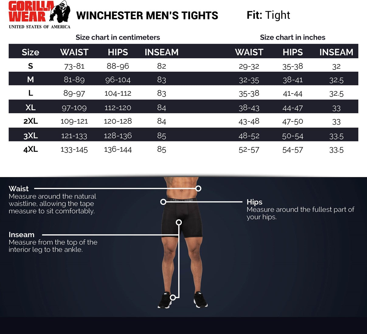 Winchester Men's Tights - Noir
