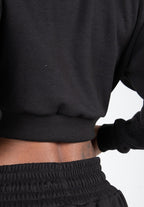 Gorilla Wear Ocala Cropped Half-Zip Sweatshirt - Noir