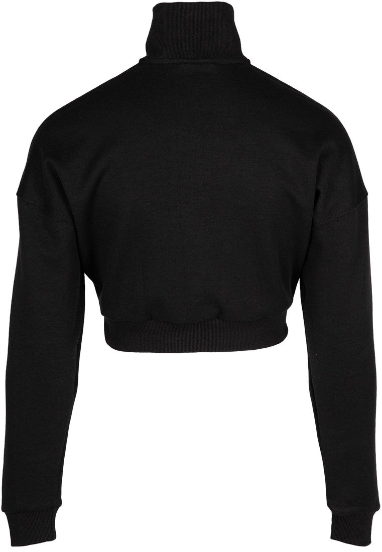 Gorilla Wear Ocala Cropped Half-Zip Sweatshirt - Noir