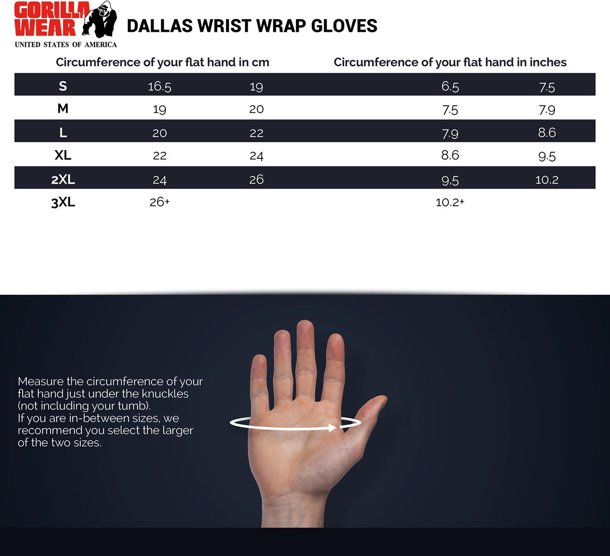 Gorilla Wear Dallas Wrist Wraps Gloves - Noir