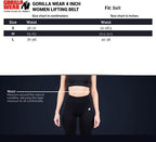 Gorilla Wear 4 Inch Women's Lifting Belt - Noir