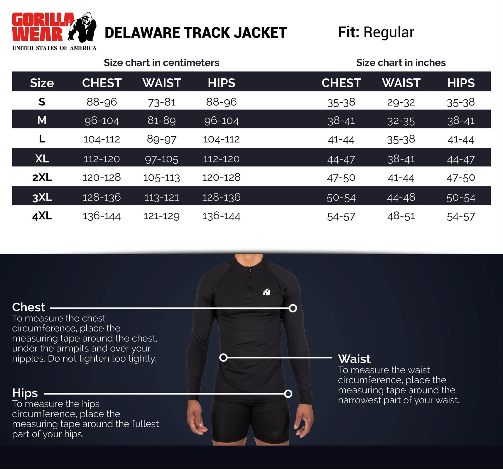 Gorilla Wear Delaware Track Jacket - Navy