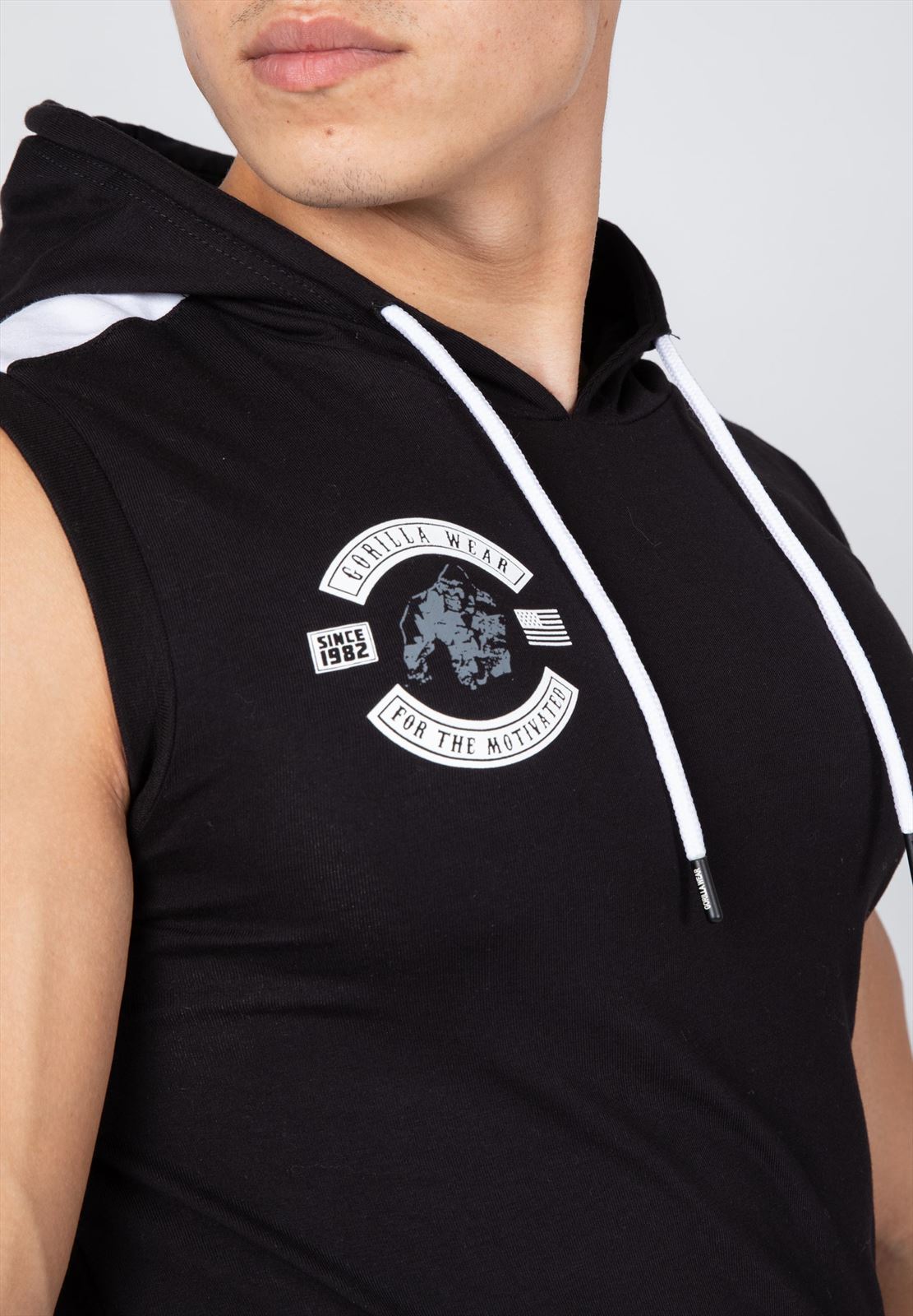 Gorilla Wear Oswego S/L Hooded T-Shirt - Noir