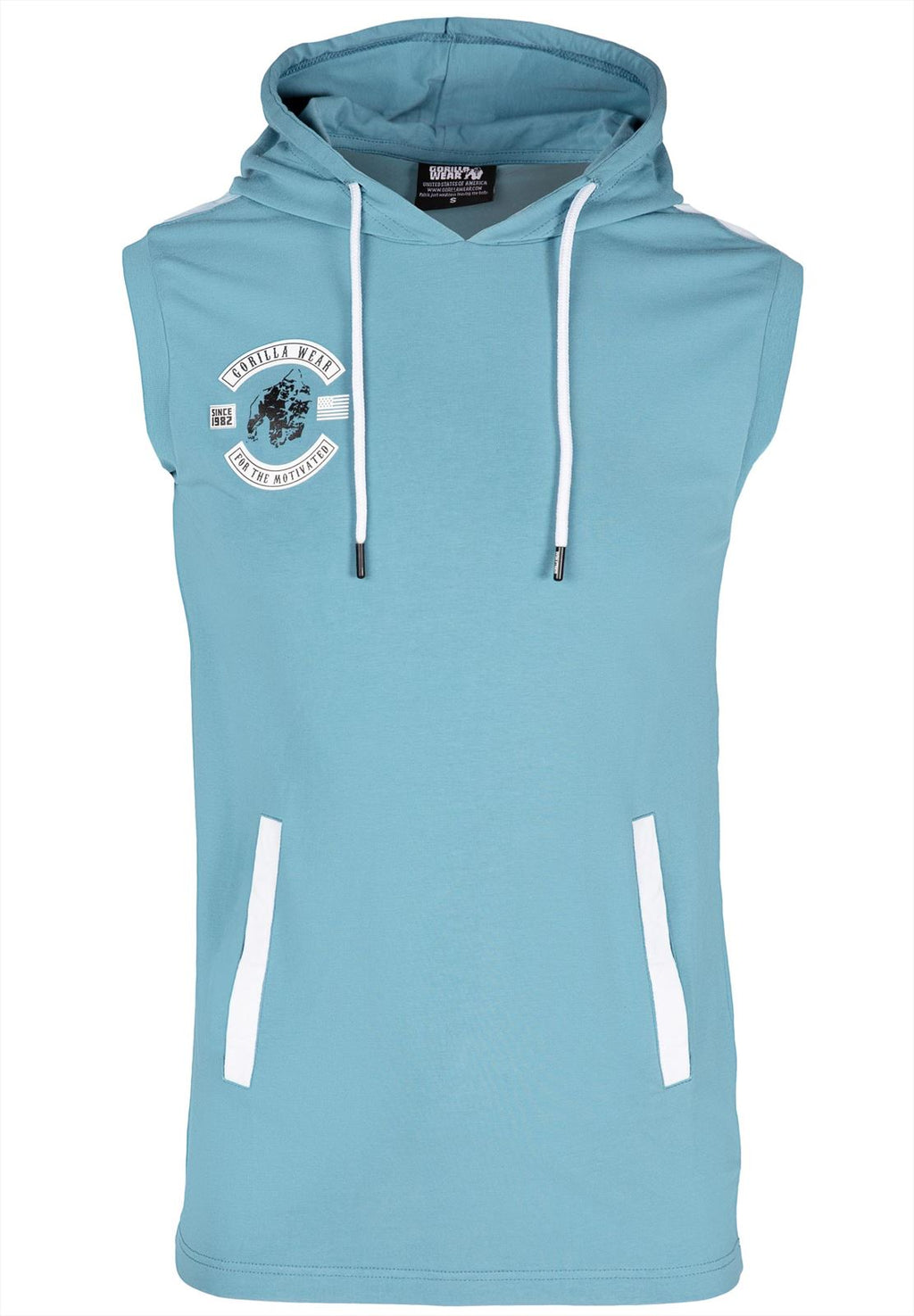 Gorilla Wear Oswego S/L Hooded T-Shirt - Blue