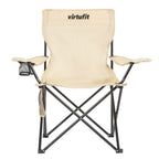 VirtuFit Opvouwbare Camping Stoel - Strandstoel - Beige - Tweedekans