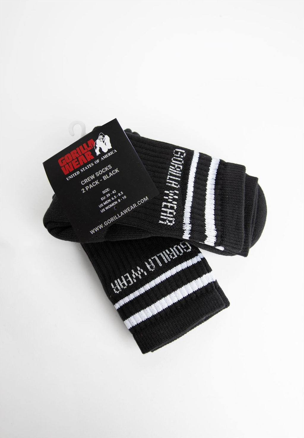 Gorilla Wear Crew Socks 2-Pack - Noir