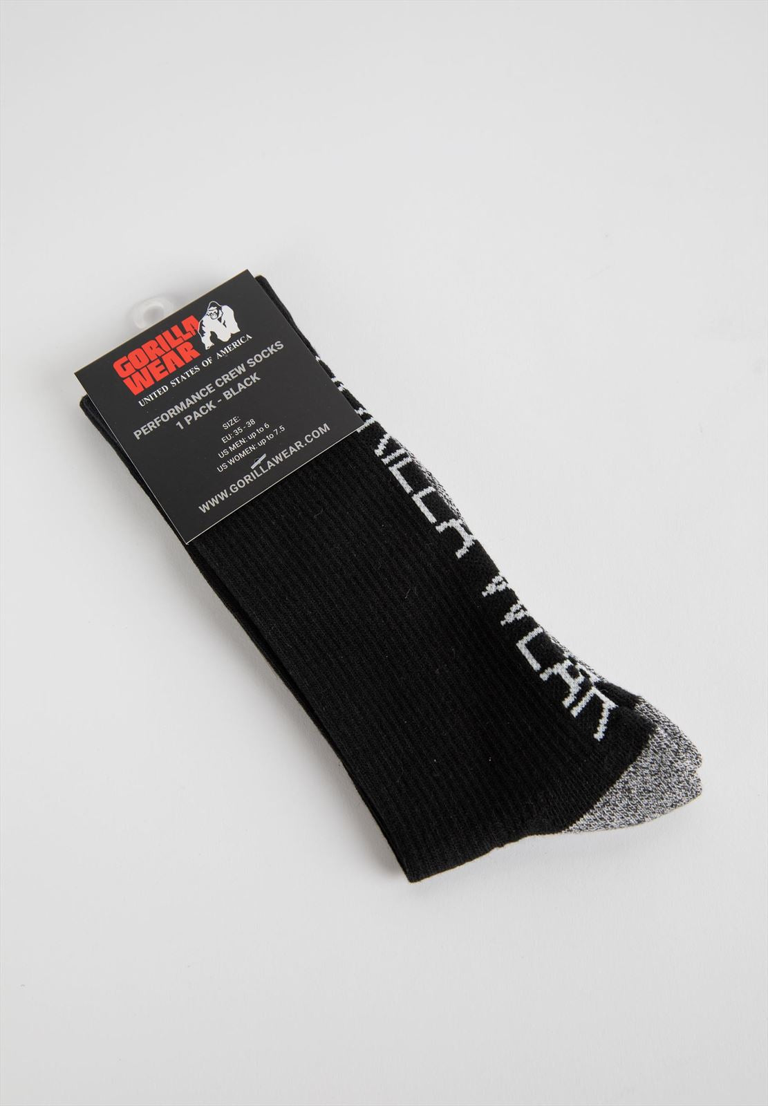 Gorilla Wear Performance Crew Socks - Noir