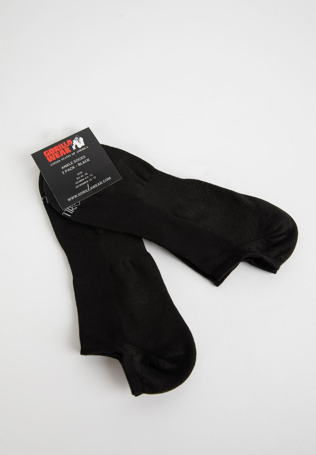 Gorilla Wear Ankle Socks 2-Pack - Noir
