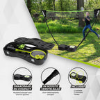VirtuFit 2-en-1 Portable Badminton et Tennis Set - Comprend un étui et des raquettes - Tweedekans
