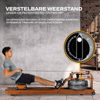 Fluid Rower Viking Pro V Rameur - Chêne Foncé