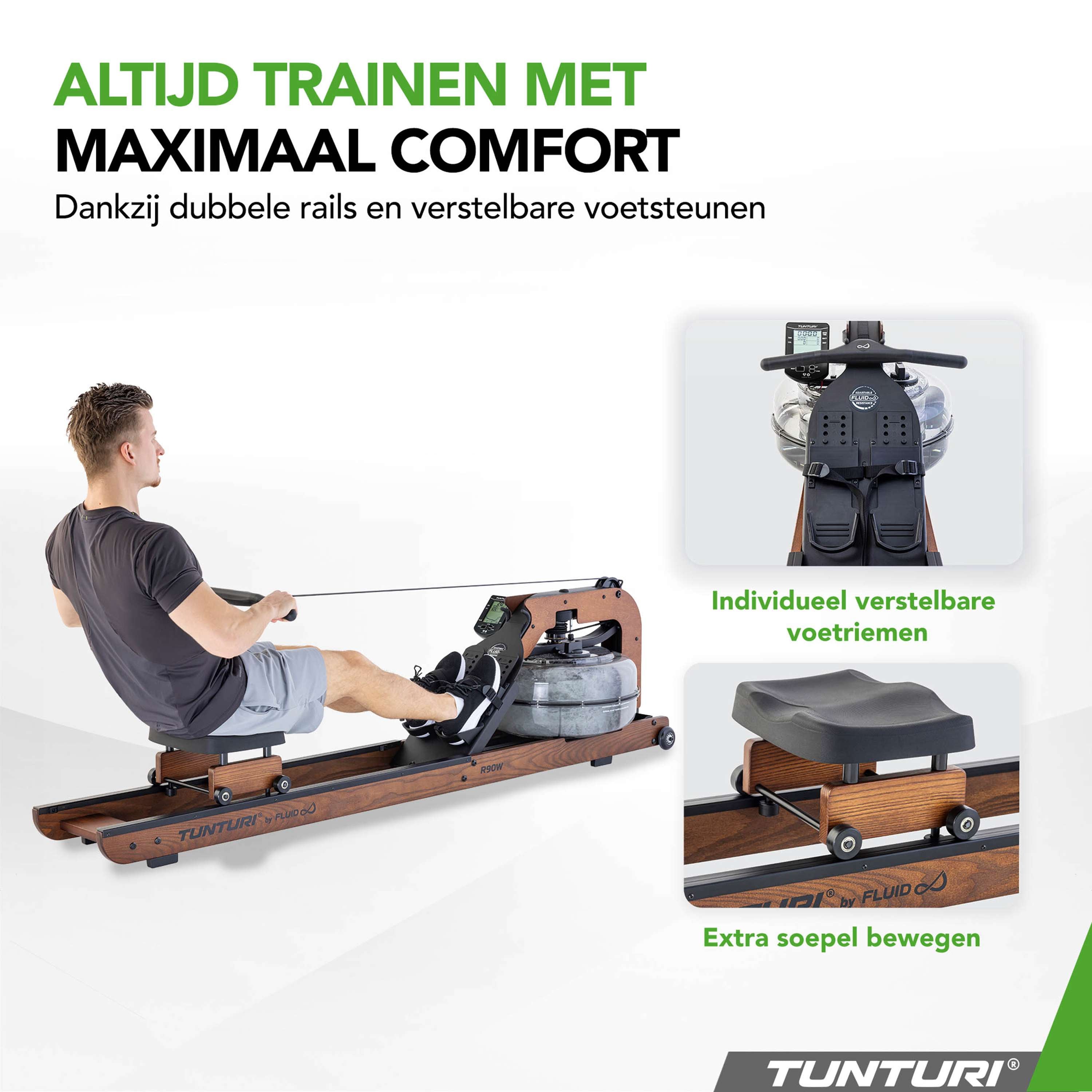 Tunturi signature R90W Rameur - Rower by Fluid