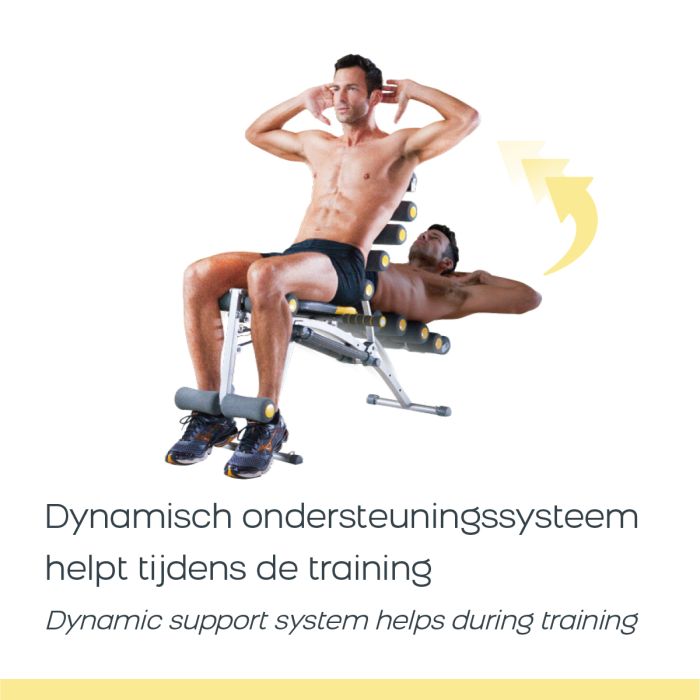 Rock Gym Banc de Musculation 6-en-1 - Entraîneur Abdominaux