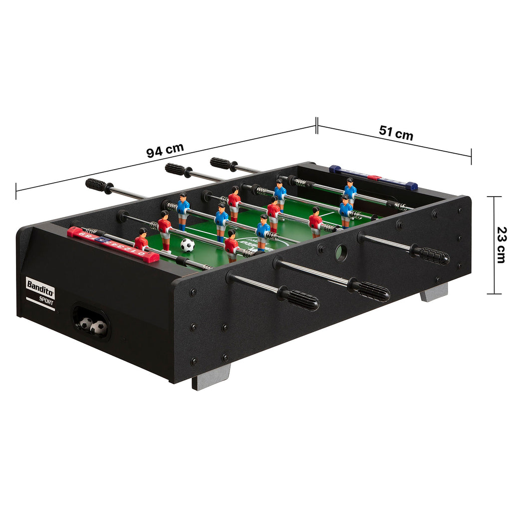 Bandito Mini Baby-Foot avec Barres Télescopiques - Noir