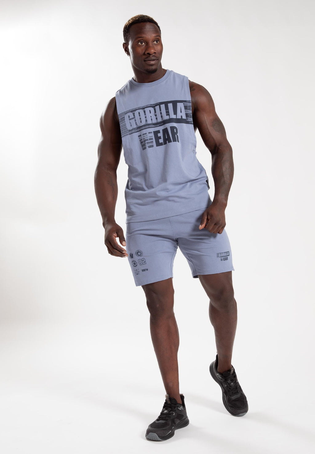 Gorilla Wear Lopez Drop Armhole Tank Top - Stonewash Blauw