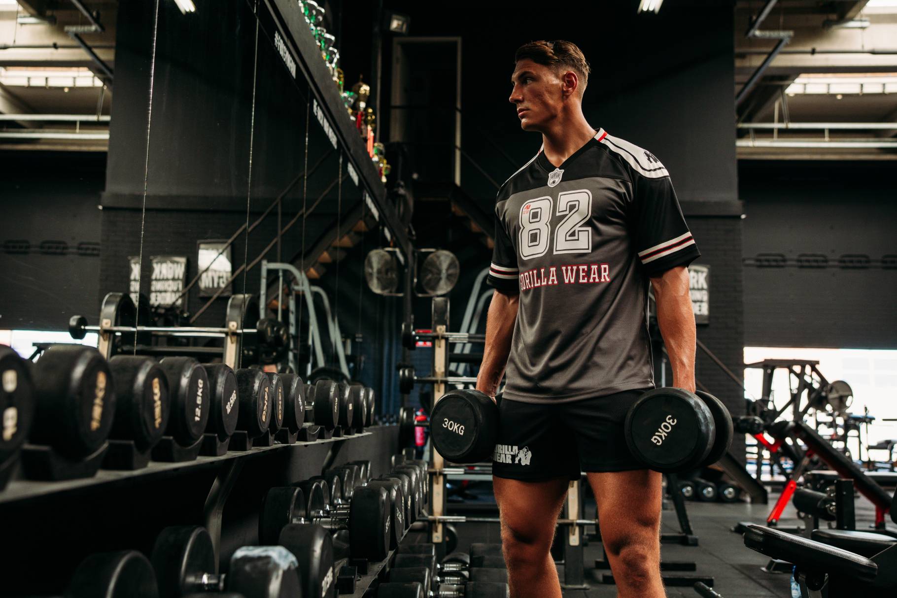 Gorilla Wear Tyler Football Jersey - Noir/Blanc