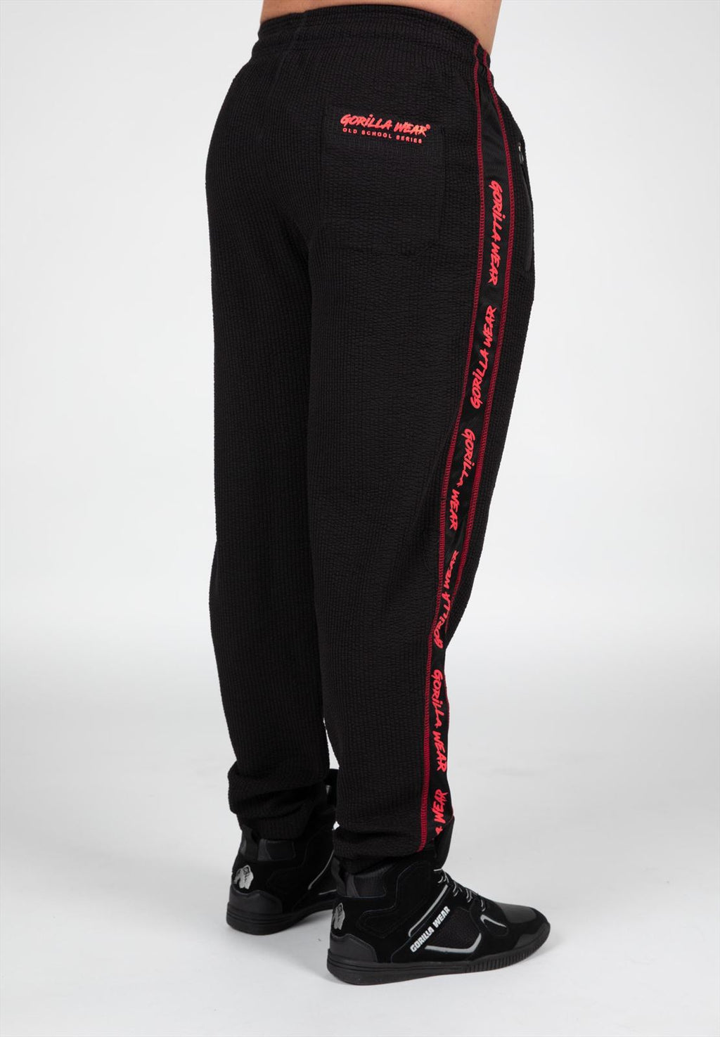 Gorilla Wear Buffalo Old School Workout Pants - Noir/Rouge