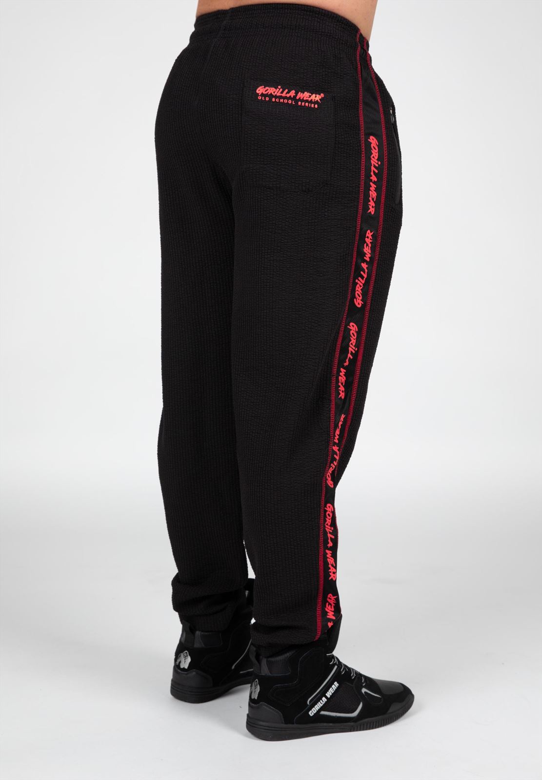 Gorilla Wear Buffalo Old School Workout Pants - Noir/Rouge